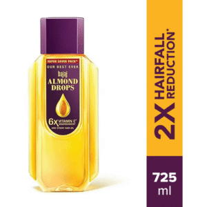 Bajaj Almond Drops Non-Sticky Hair Oil - For Healthy & Beautiful Hair, With 6X Vitamin E Nourishment, 725 ml