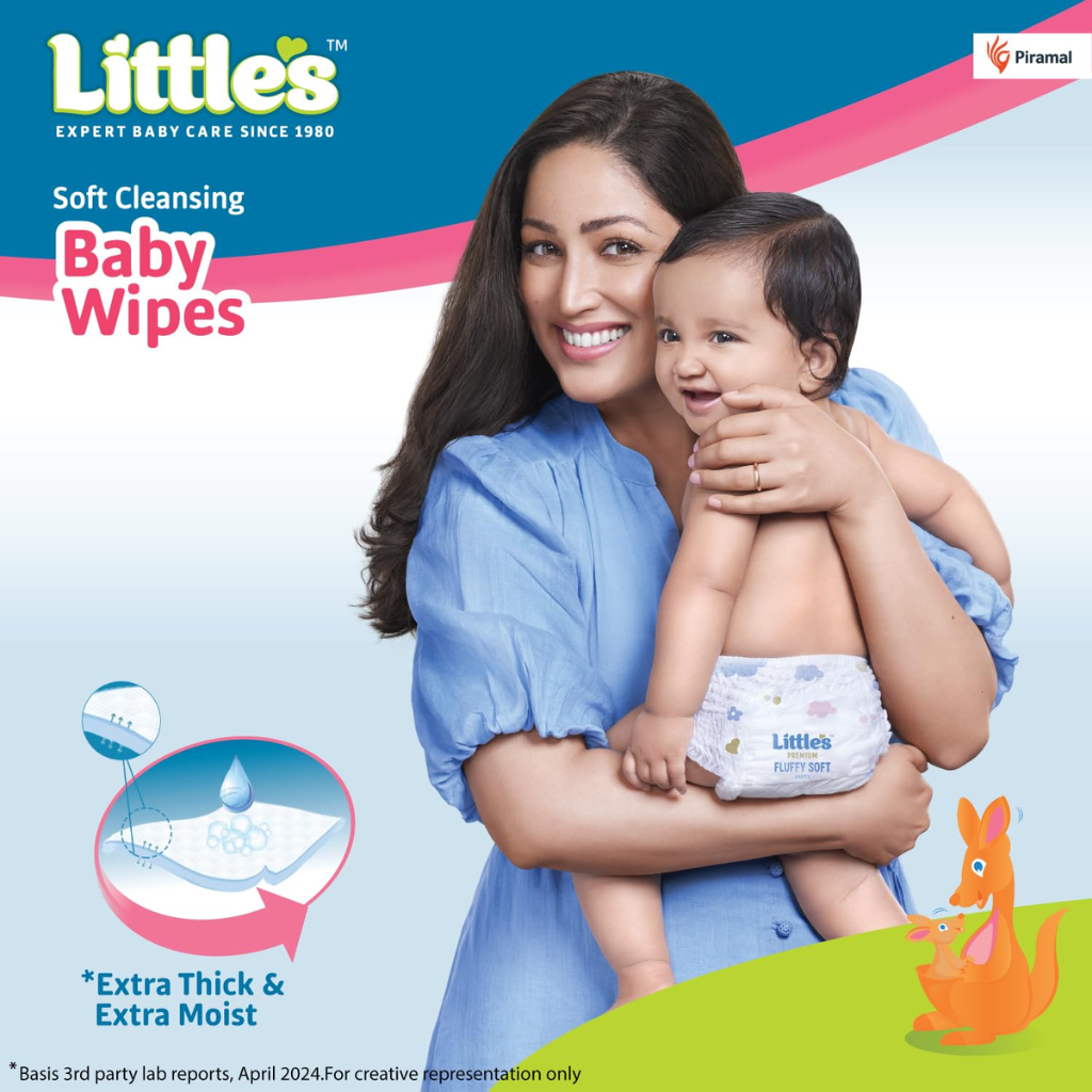 Little's Soft Cleansing Baby Wipes Lid Pack (80 Wipes) - Image 7