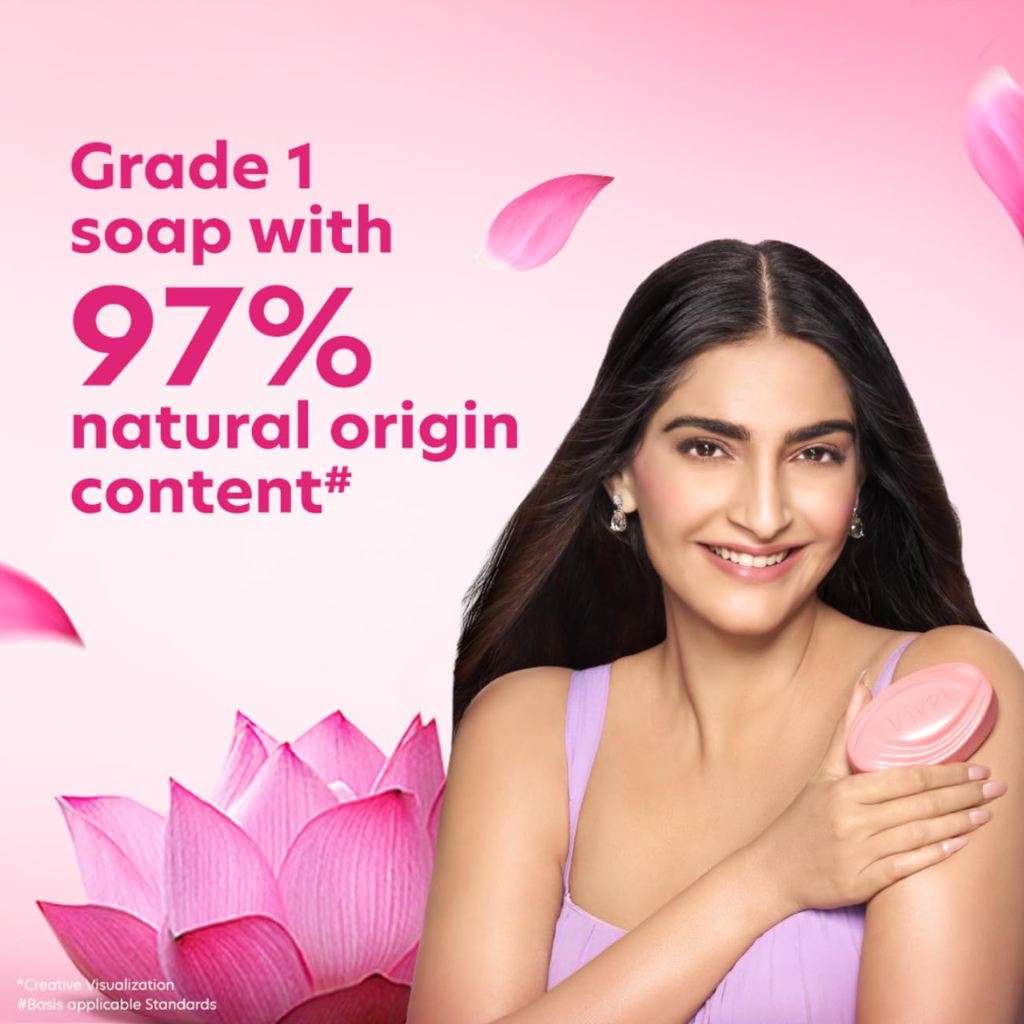 Vivel Lotus Oil + Aloe Vera Soap 150 g (Pack of 4) - Image 6