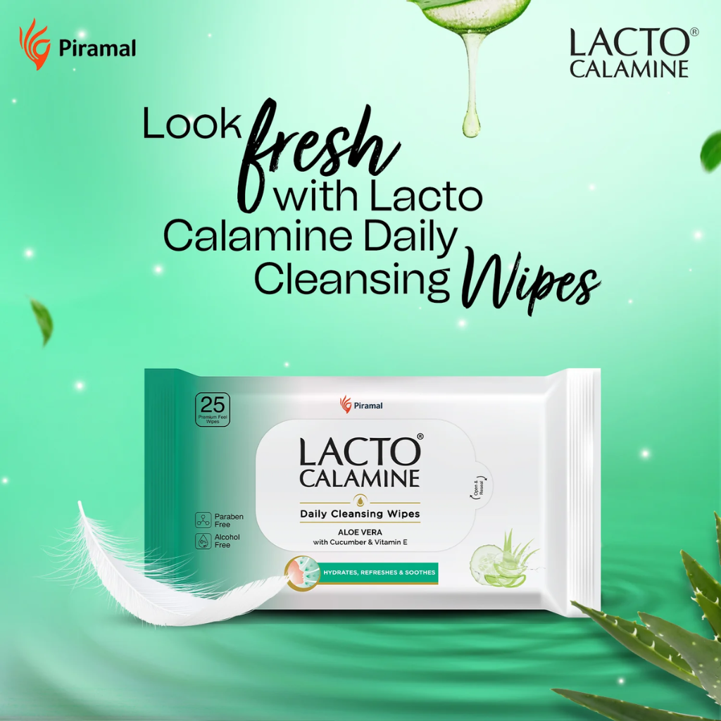 Lacto Calamine Lacto Calamine Daily Cleansing Wipes with Aloe Vera, Cucumber & Vitamin E, 25 wipes - Image 6