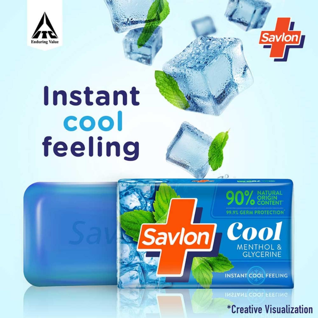 Savlon Cool Menthol & Glycerine Soap 40gm (Pack Of 4) - Image 3