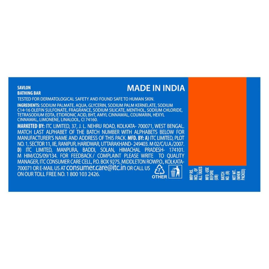 Savlon Cool Menthol & Glycerine Soap 40gm (Pack Of 4) - Image 5