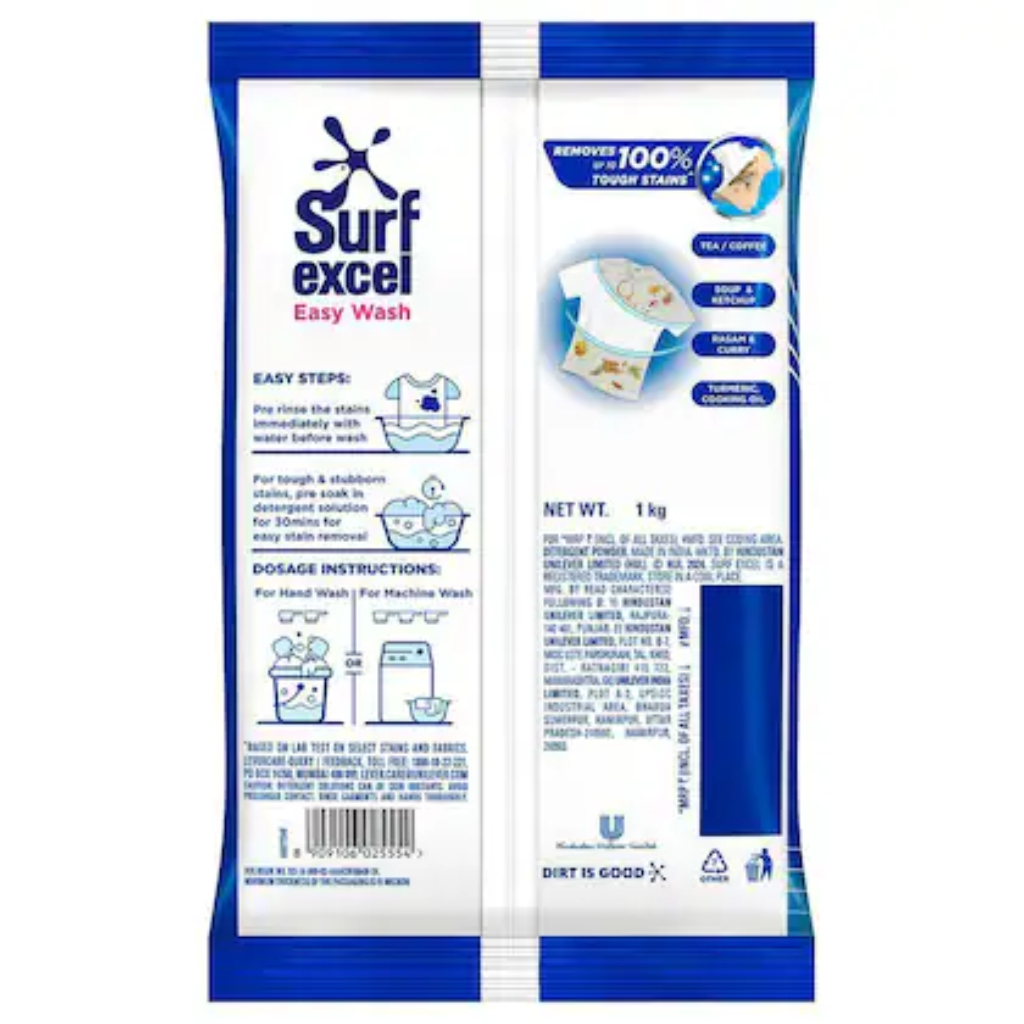 Surf Excel Easy Wash Detergent Powder 1 kg - Image 7