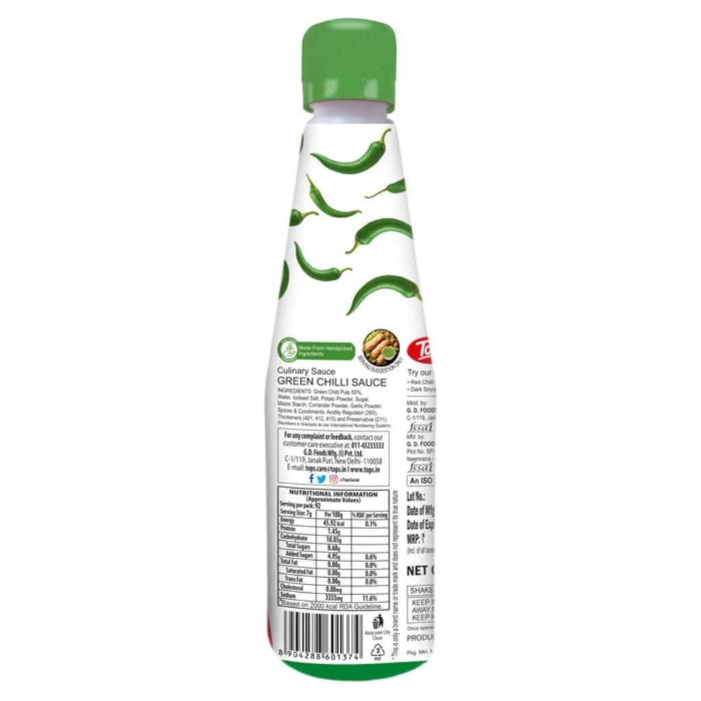TOPS Green Chilli Sauce - 650g - Image 3