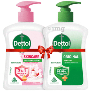 Dettol Combo Pack of Skincare Liquid Handwash & Original Liquid Handwash (210ml Each) Buy 1 Get 1 Free