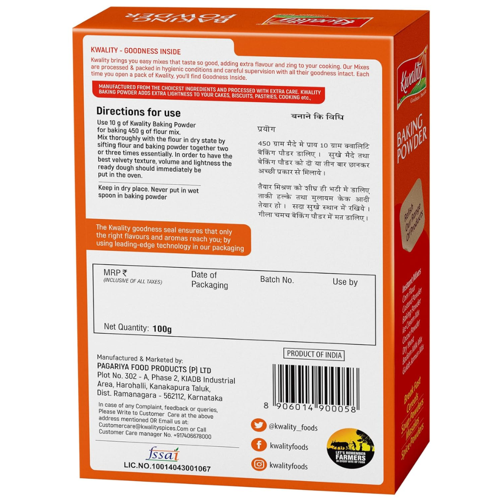 Kwality Baking Powder 100g - Image 4