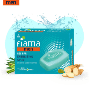 Fiama Men Energizing Sport Gel Bar with Ginseng and Lemongrass with skin conditioners 125 gm