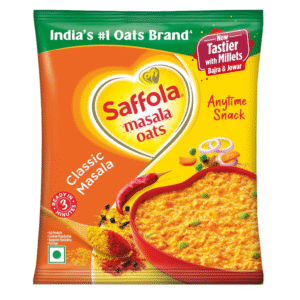 Saffola Masala Oats | Classic Masala | Tasty, Anytime Snack | 38 gm