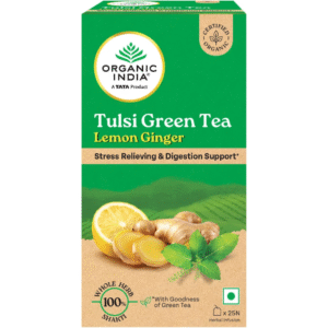Organic India Tulsi Green Tea Lemon Ginger - 25 Teabags
