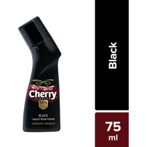 Cherry Blossom Liquid Shoe Polish - Black, 75 ml