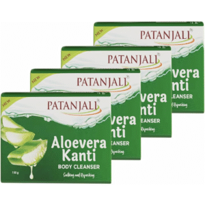 Patanjali Aloe Vera Kanti Body Cleanser Soap-75g(Set Of 5)