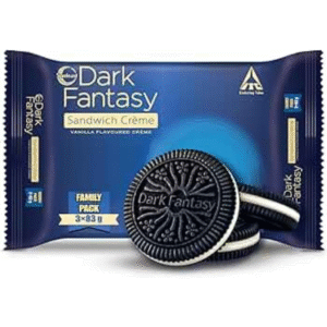 Sunfeast Dark Fantasy Vanilla Flavoured Sandwich Crème Biscuits, 237 g (Pack of 3)