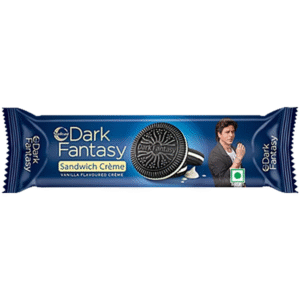 Sunfeast Dark Fantasy Vanilla Flavoured Sandwich Crème Biscuits, 79 g