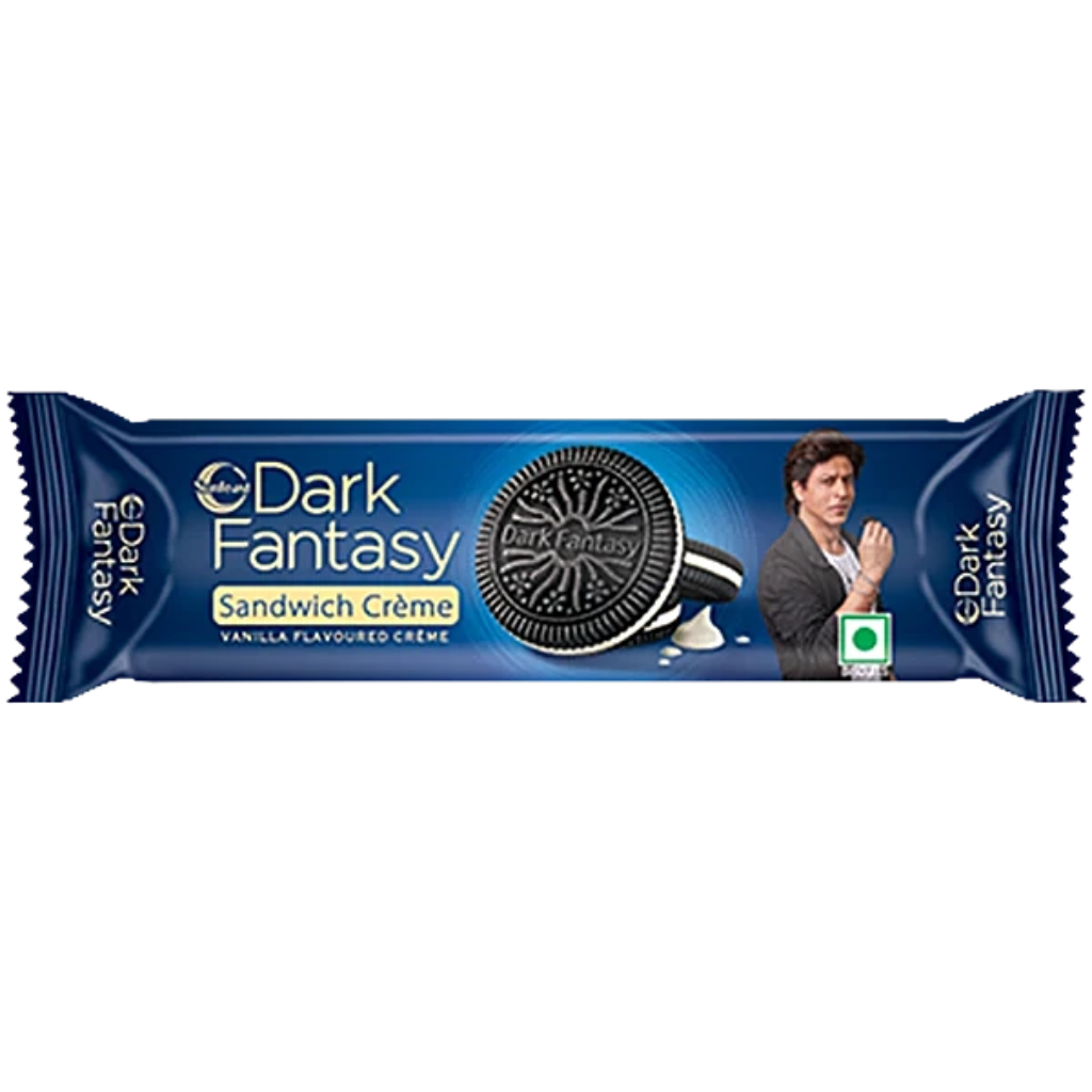 Sunfeast Dark Fantasy Vanilla Flavoured Sandwich Crème Biscuits, 79 g