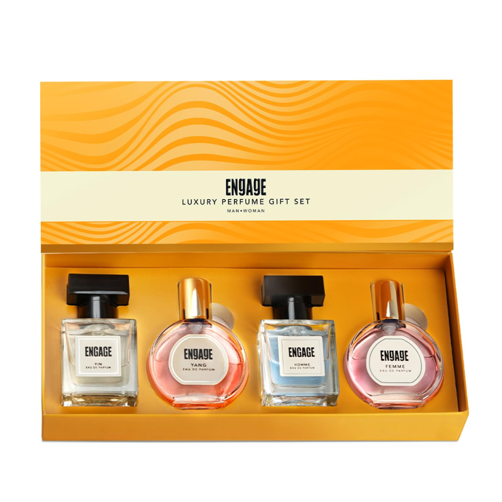 Engage Gift Set - Luxury Perfume For Women & Men 100ml, Long Lasting Smell Men & Women Perfume, (25ml x 4)
