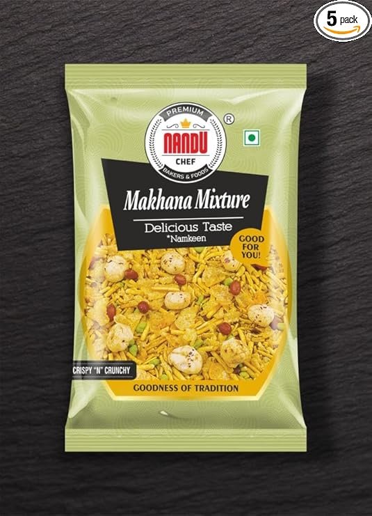 Nandu Chef Makhana Mixture Namkeen, 400 gm
