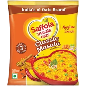 Saffola Masala Oats | Classic Masala | Tasty, Anytime Snack | 38 gm