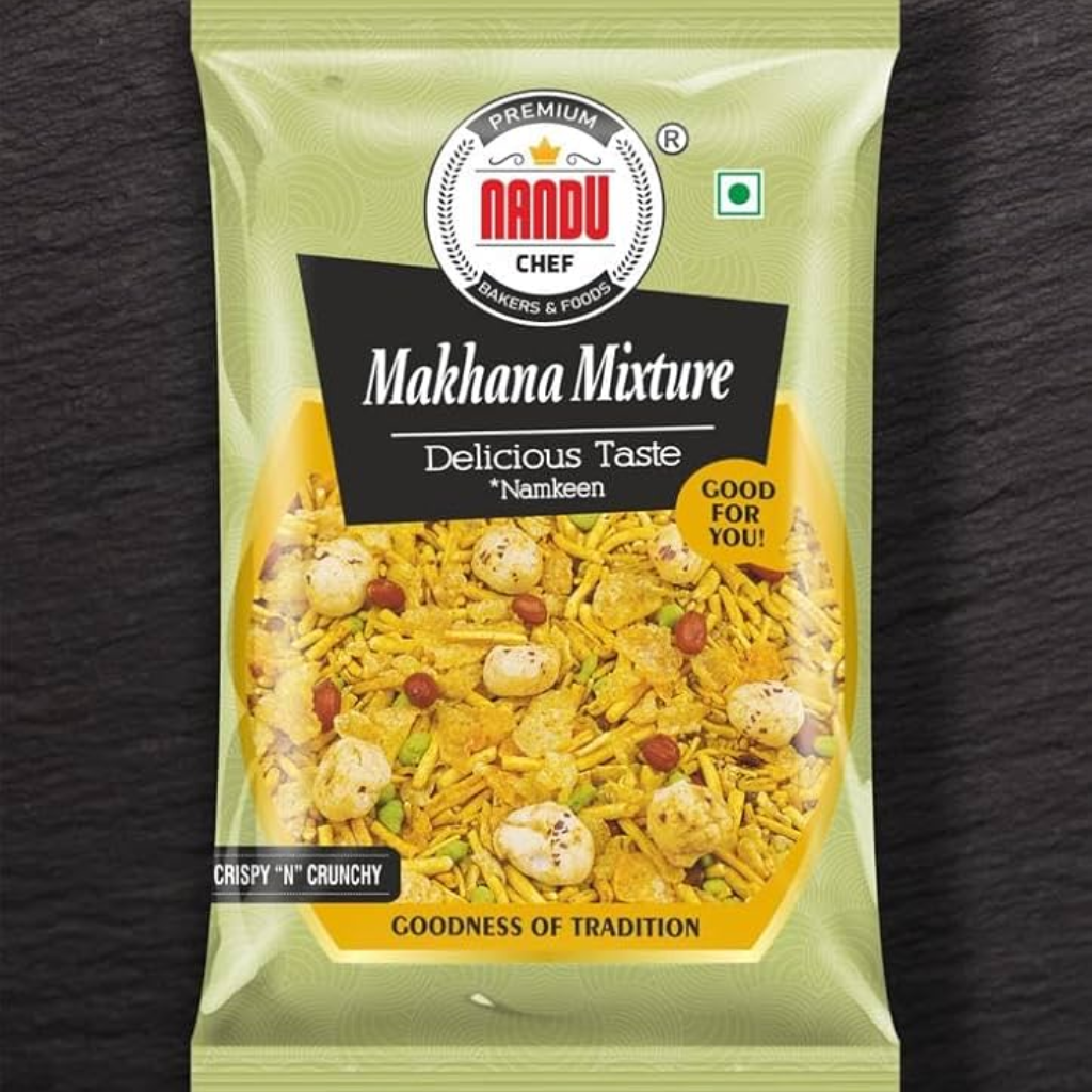 Nandu Chef Makhana Mixture Namkeen, 400 gm - Image 2