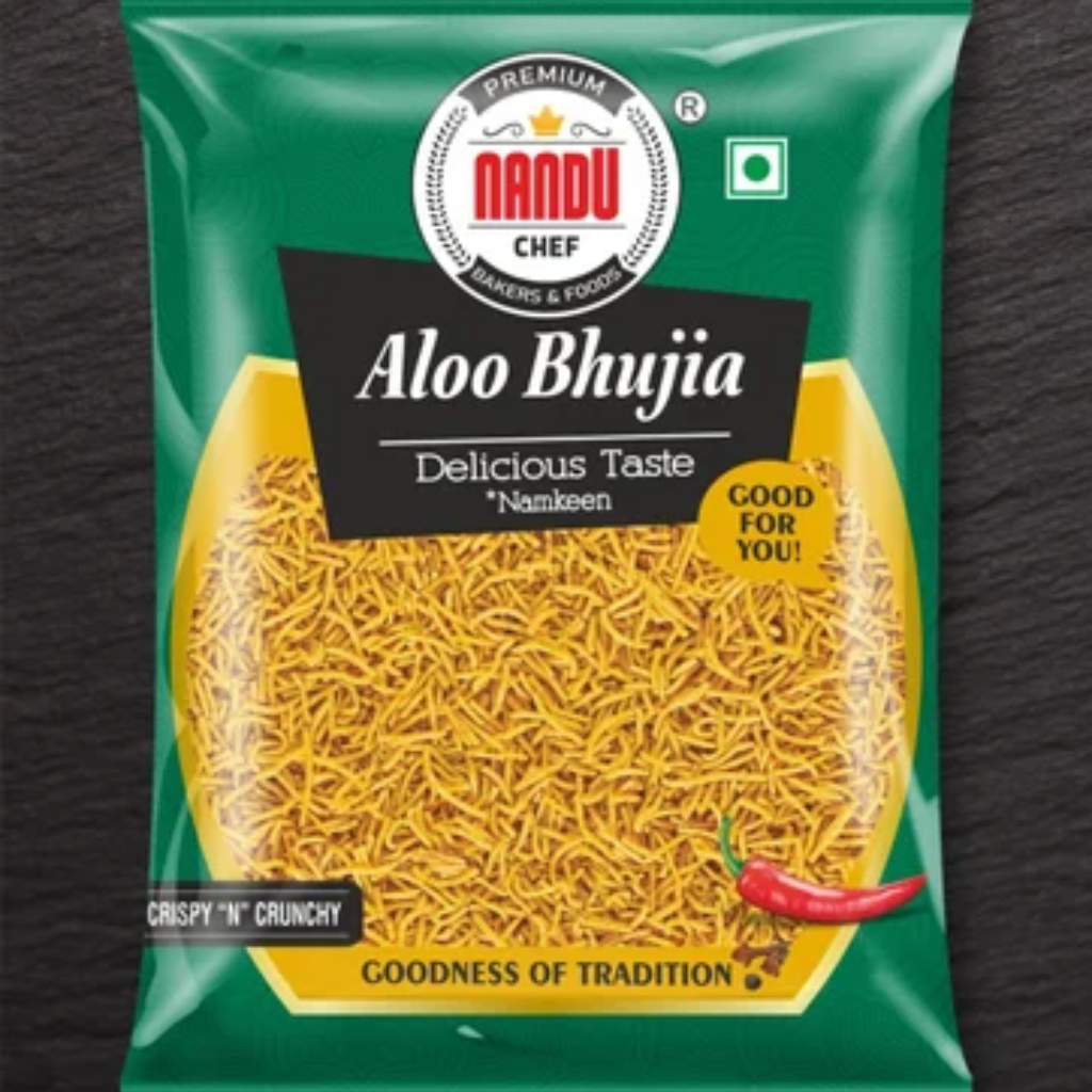 Nandu Chef Aloo Bhujja Namkeen, 350 gm - Image 2