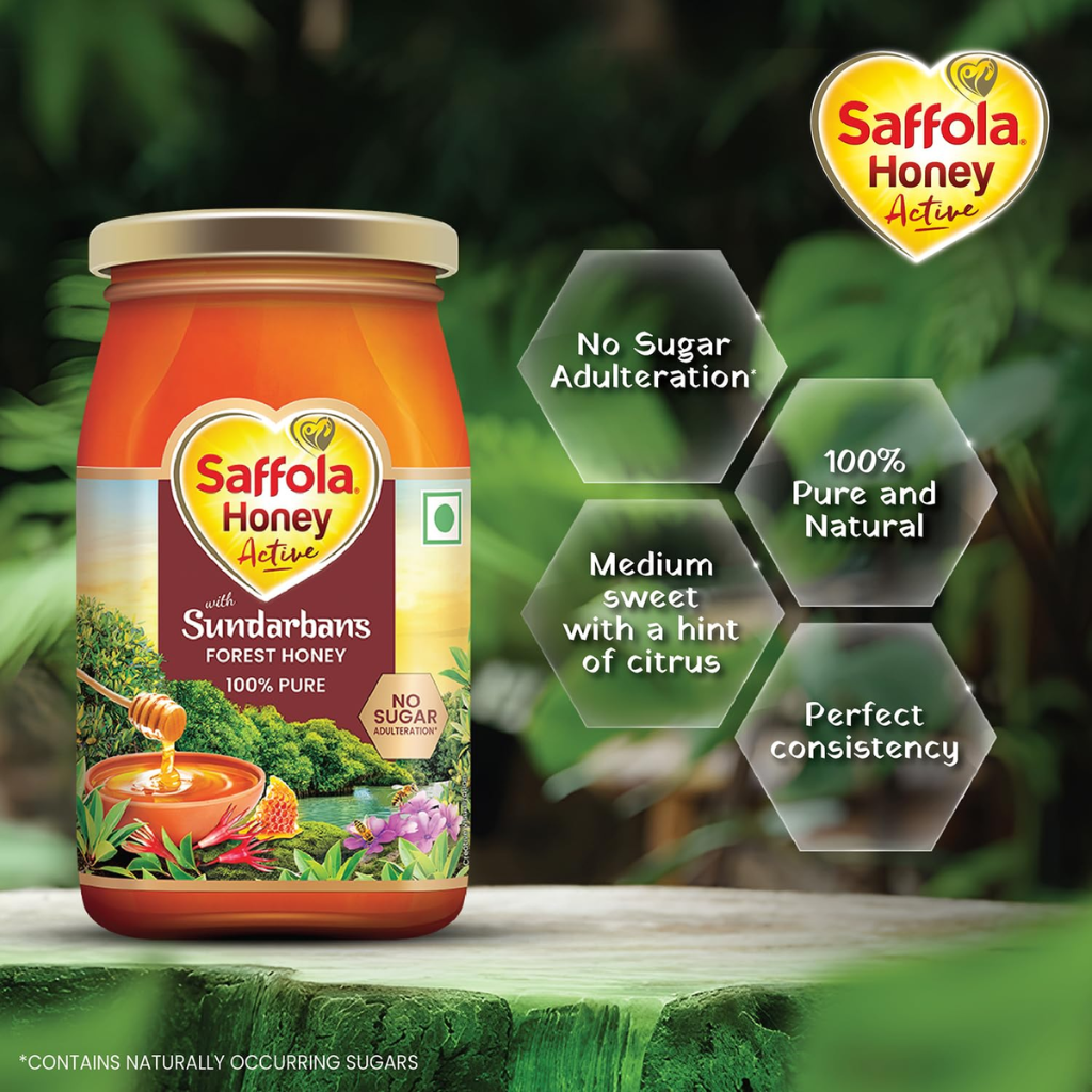 Saffola Honey Active - 250 g Jar (Free Saffola Honey 100g) - Image 2
