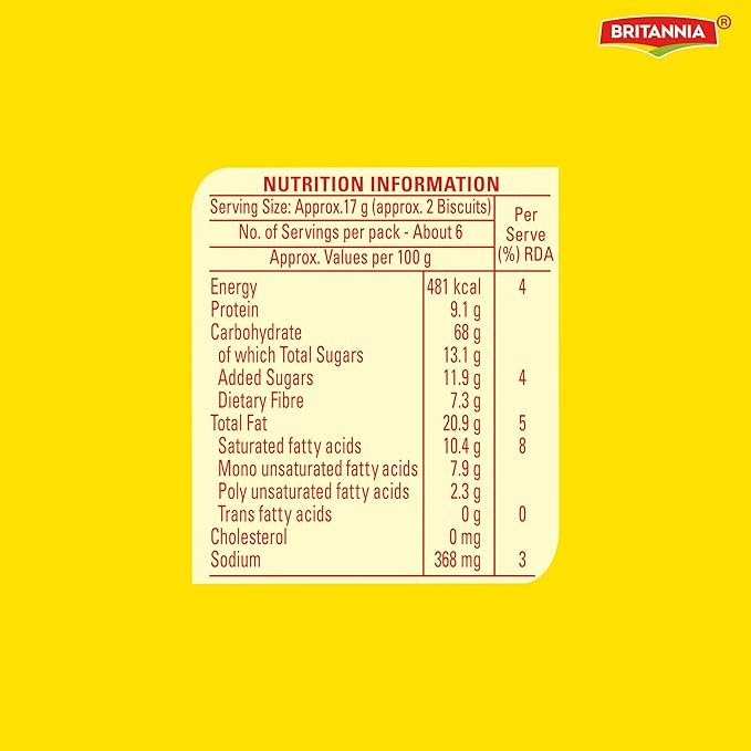 Britannia Nutri Choice Digestive High Fibre Biscuits 100 gm - Image 4