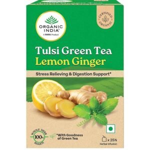 Organic India Tulsi Green Tea Lemon Ginger - 25 Teabags
