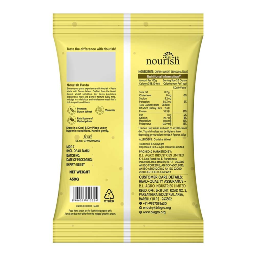 NOURISH Macaroni & Penne Pasta (450G+450G) Combo - Image 3
