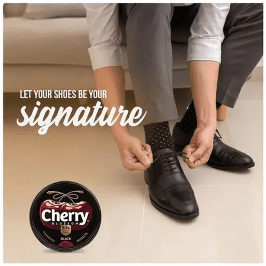 Cherry Blossom Wax Shoe Polish, Black 40 gm - Image 3
