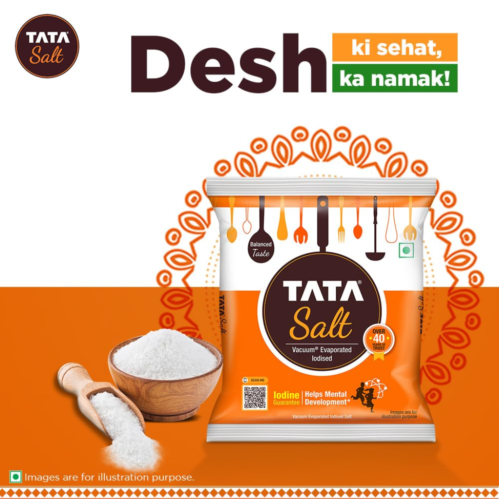Tata Salt 1 Kg, Free Flowing and Iodised Namak - Image 5