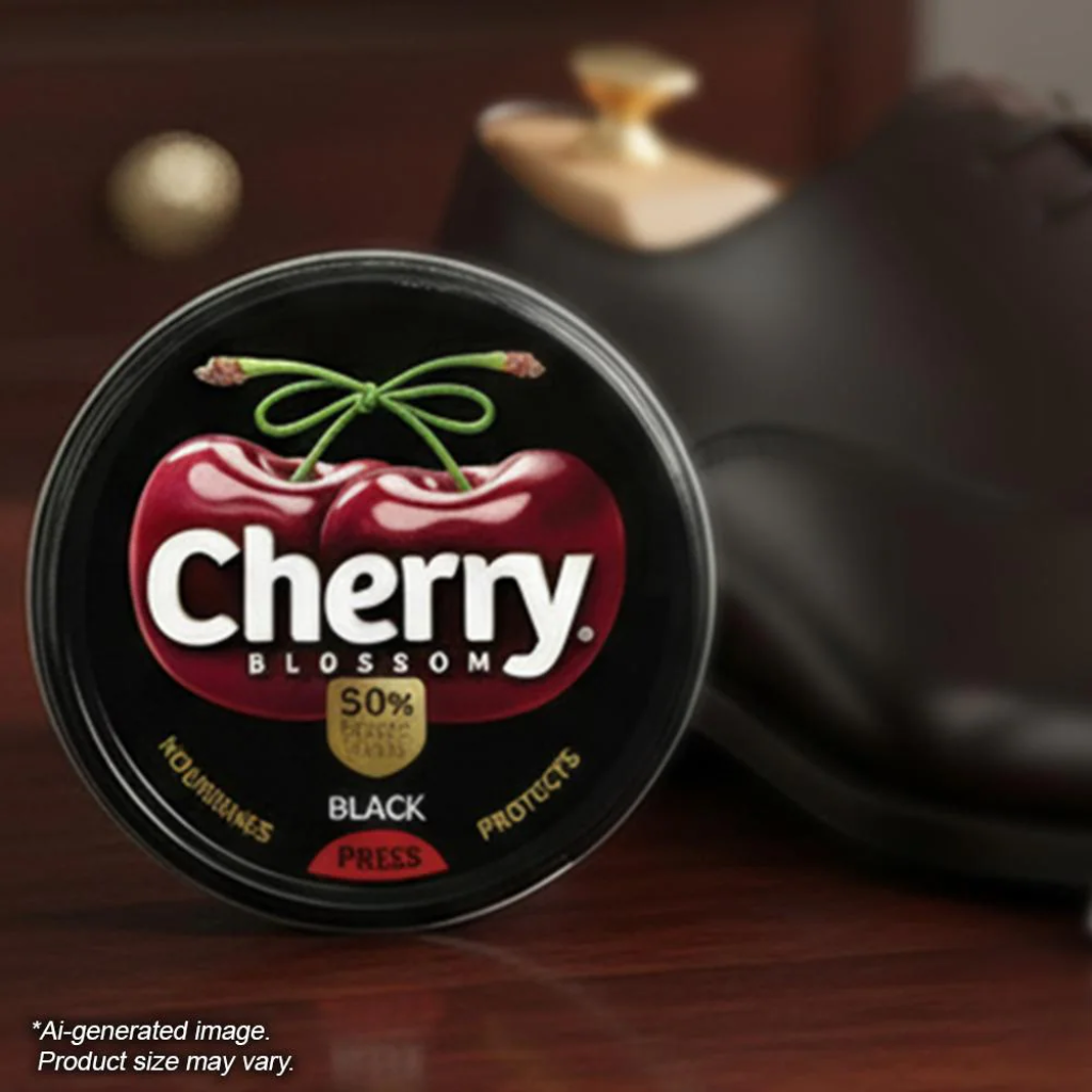 Cherry Blossom Wax Shoe Polish, Black 40 gm - Image 4