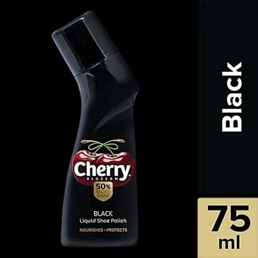 Cherry Blossom Liquid Shoe Polish - Black, 75 ml - Image 4