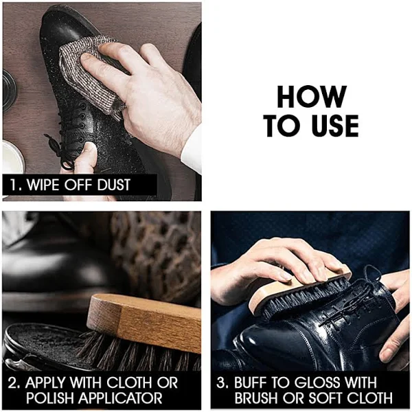 Cherry Blossom Wax Shoe Polish, Black 40 gm - Image 3