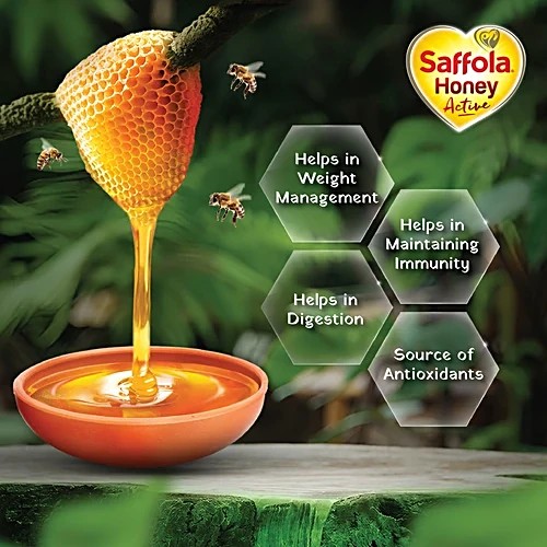 Saffola Honey Active - 250 g Jar (Free Saffola Honey 100g) - Image 4