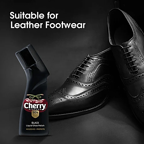 Cherry Blossom Liquid Shoe Polish - Black, 75 ml - Image 5