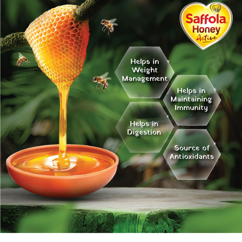 Saffola Honey Active - 250 g Jar (Free Saffola Honey 100g) - Image 5