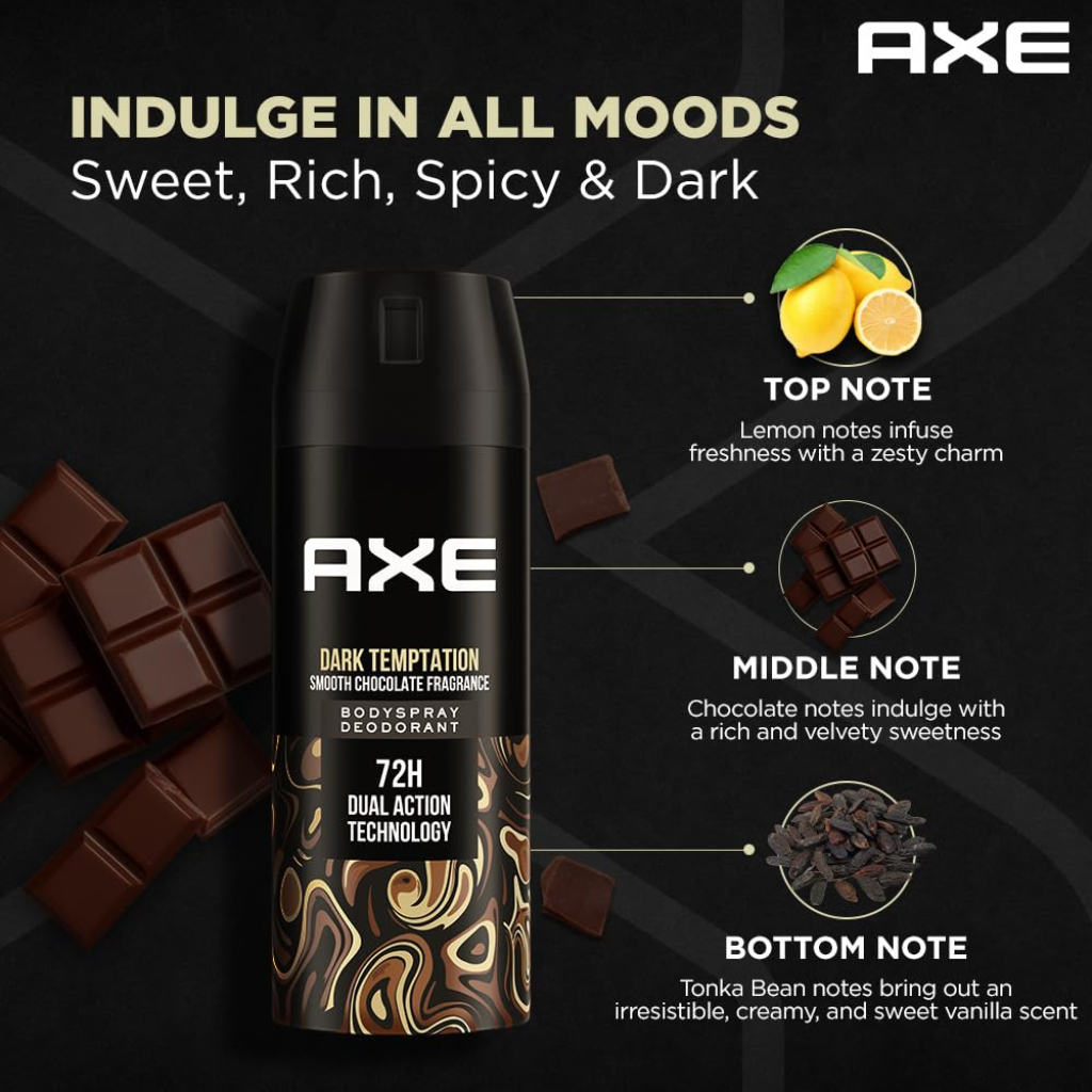 Axe Dark Temptation Long Lasting Deodorant Bodyspray For Men 150 ml - Image 6