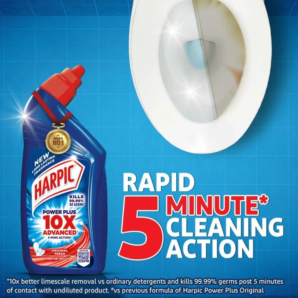 Harpic Disinfectant Toilet Cleaner Liquid - Original, 1 L - Image 2