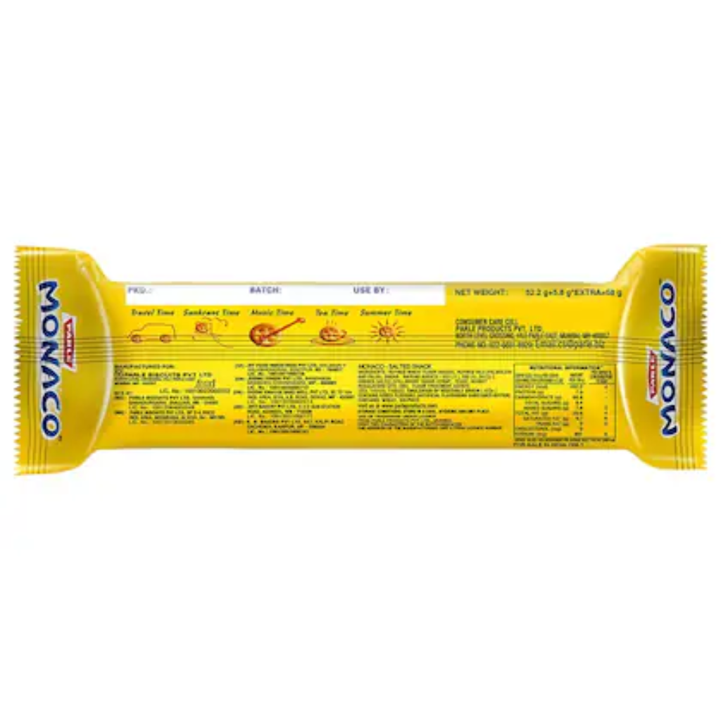 Parle Monaco Classic Regular Salted Biscuits 52.2 g - Image 2