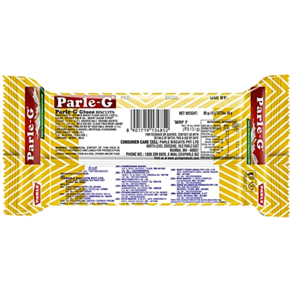 Parle Original Gluco Biscuits, 90 g (80 + 10 g Extra) - Image 2