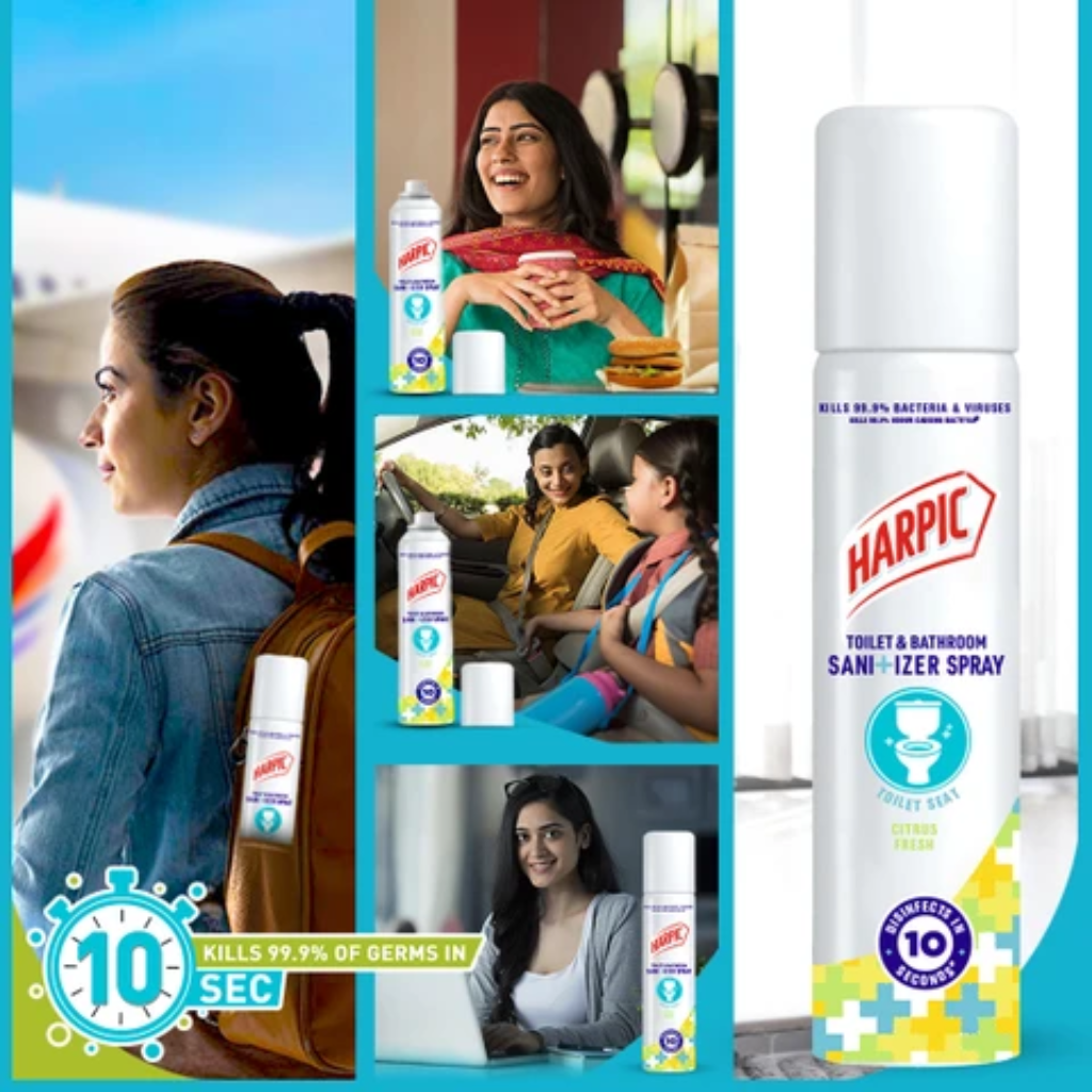 Harpic Toilet & Bathroom Sanitizer Spray - 50 ml - Image 3