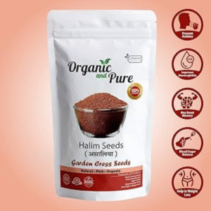 Organic and Pure Halim Seeds - 200 gm for Eating Garden Cress Seeds for Hair Growth for Weight Loss Aliv Seeds Asaliya (Organic Pure Clean)