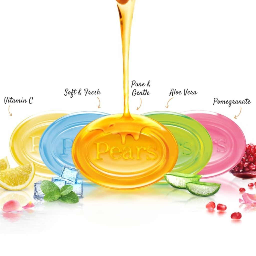 Pears Pure & Gentle Bathing Bar, 125 g (Pack of 3) - Image 3