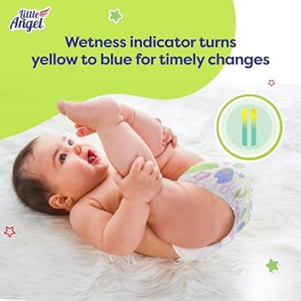 Little Angel Baby Diaper Pants (Popular Pants)- XL Size (Over 12 kg), 52 Pieces | 12-Hour Protection | - Image 4