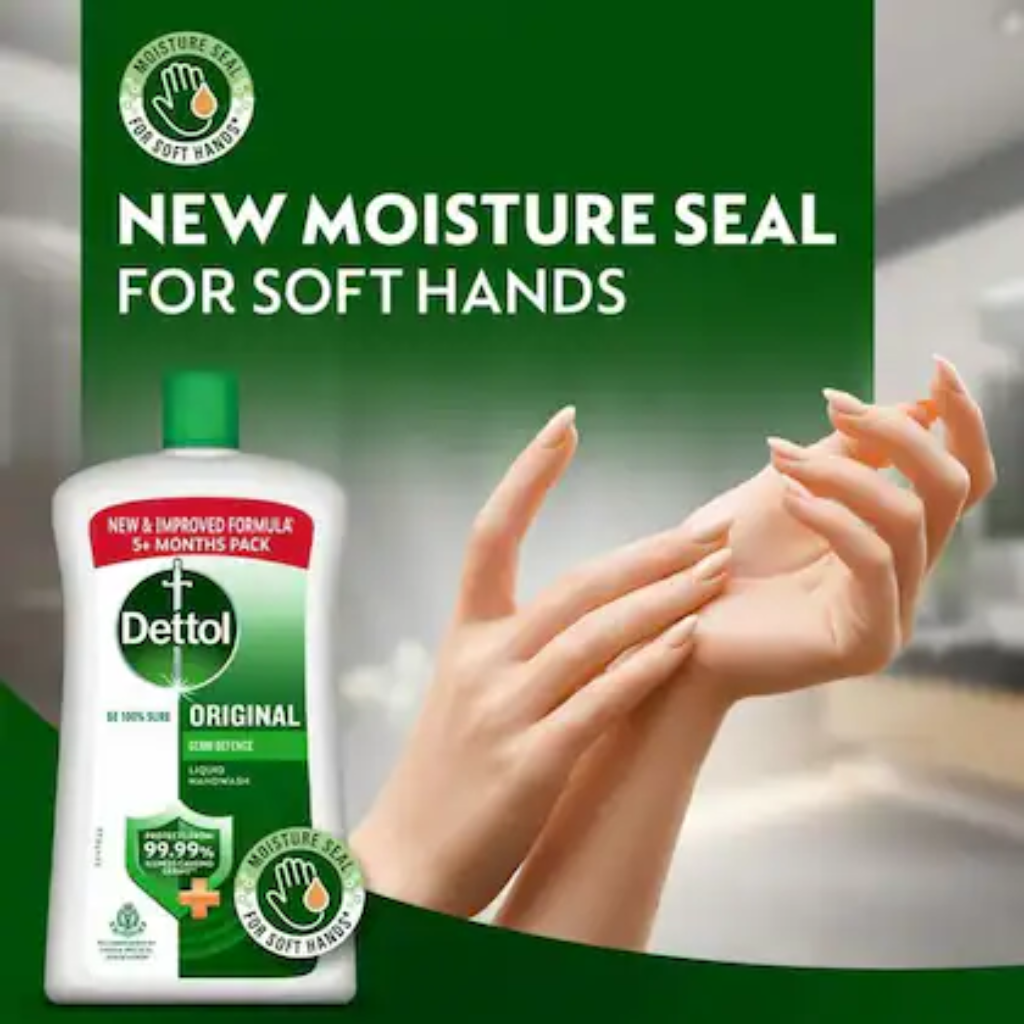 Dettol Liquid Handwash Bottle - Original Hand Wash- 875ml | Germ Defence Formula | 10x Better Germ Protection - Image 5