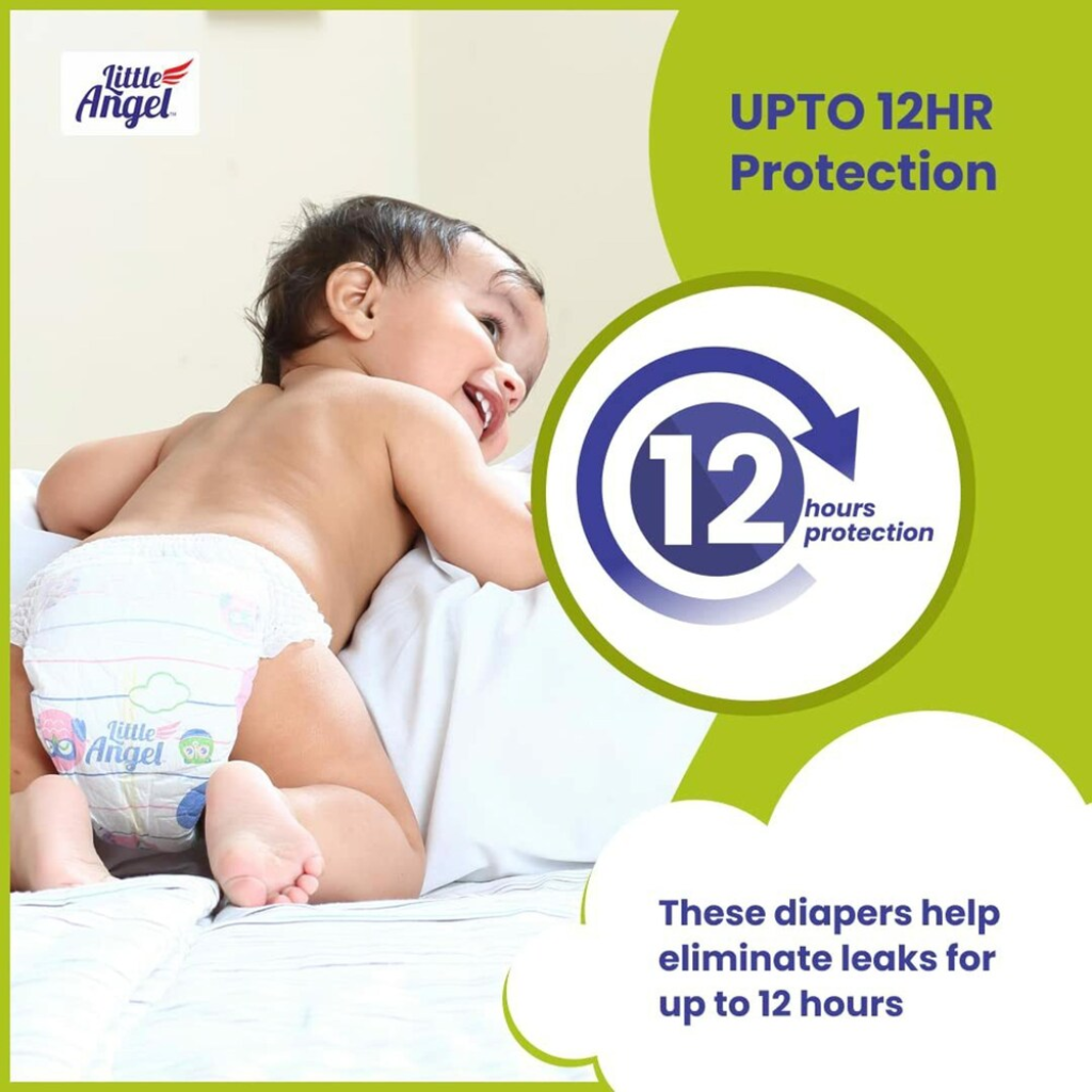 Little Angel Baby Diaper Pants (Popular Pants)- XL Size (Over 12 kg), 52 Pieces | 12-Hour Protection | - Image 6