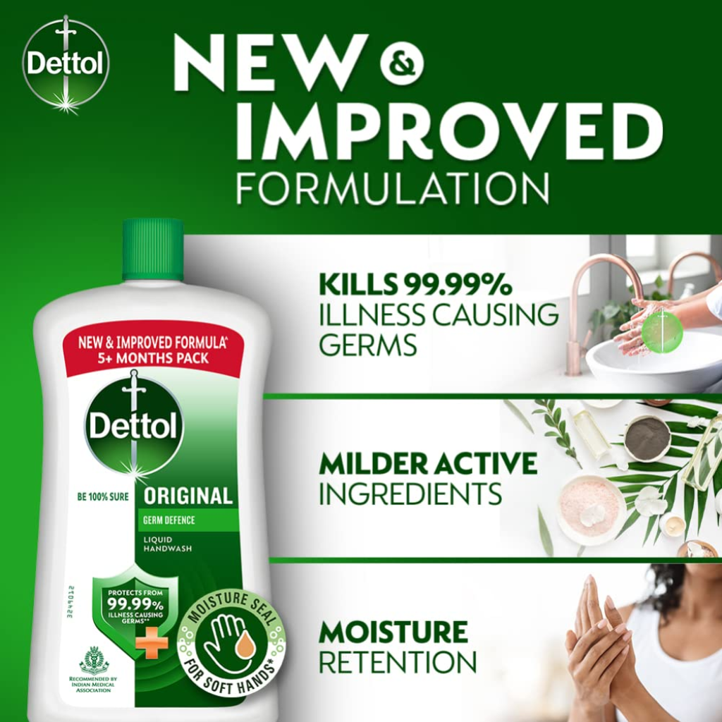 Dettol Liquid Handwash Bottle - Original Hand Wash- 875ml | Germ Defence Formula | 10x Better Germ Protection - Image 6