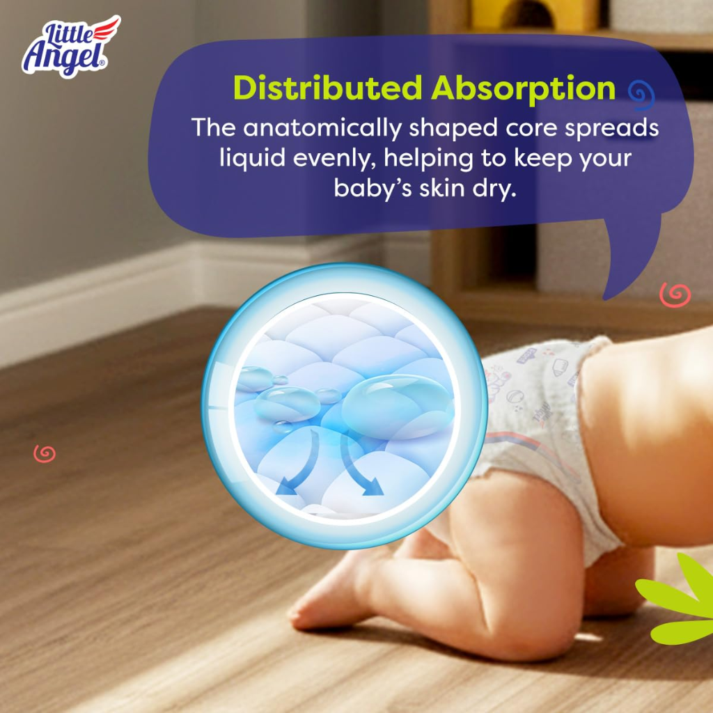 Little Angel Baby Diaper Pants (Popular Pants)- XL Size (Over 12 kg), 52 Pieces | 12-Hour Protection | - Image 7