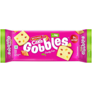 Britannia Gobbles Cake 100% Veg Bar Cake Fruit, 60 gm