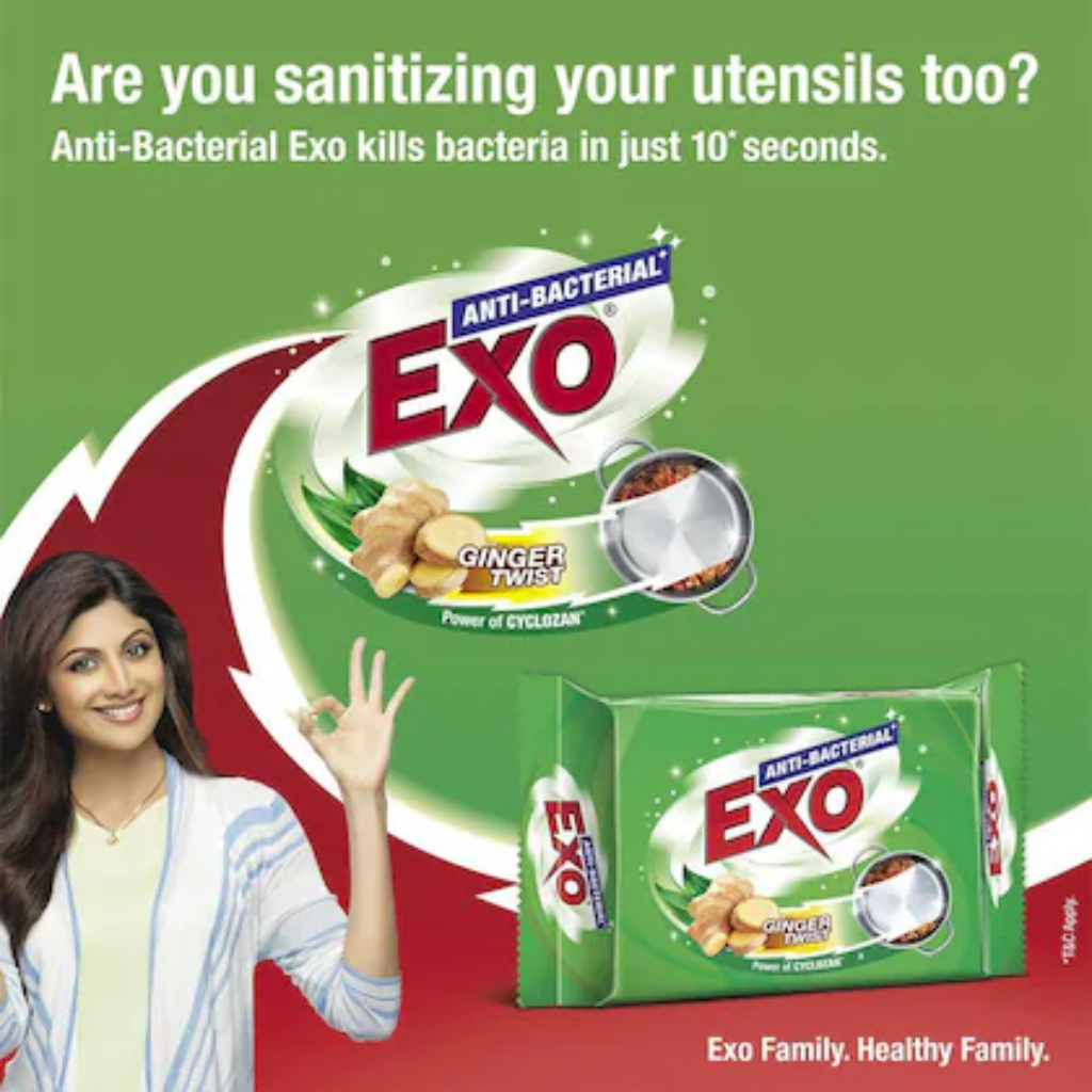 Exo Dishwash Bar, 480gm (120gm X (3 + 1 Bar Free) - Image 3