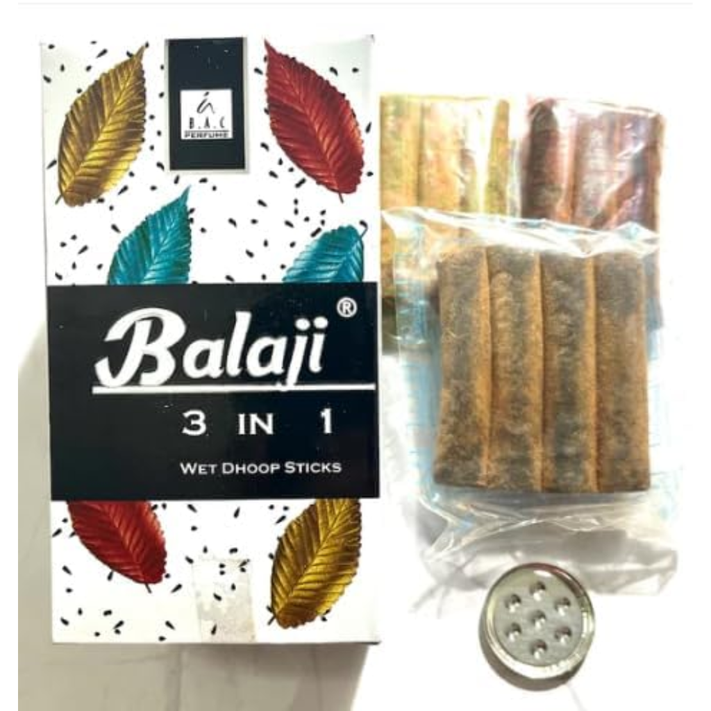 Balaji Premium Wet Dhoop Batti (Geeli) 3 in 1 Fragrance